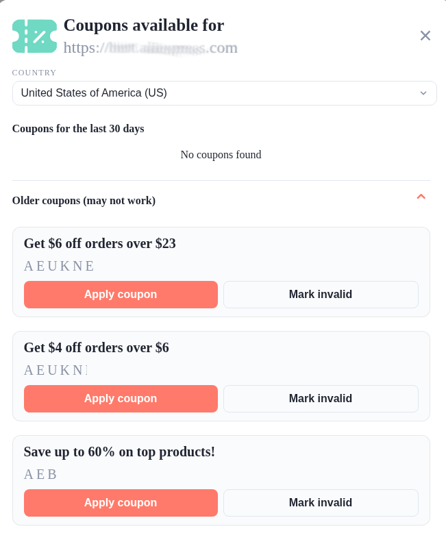 Buyka coupon popup – automatic discount codes for online stores